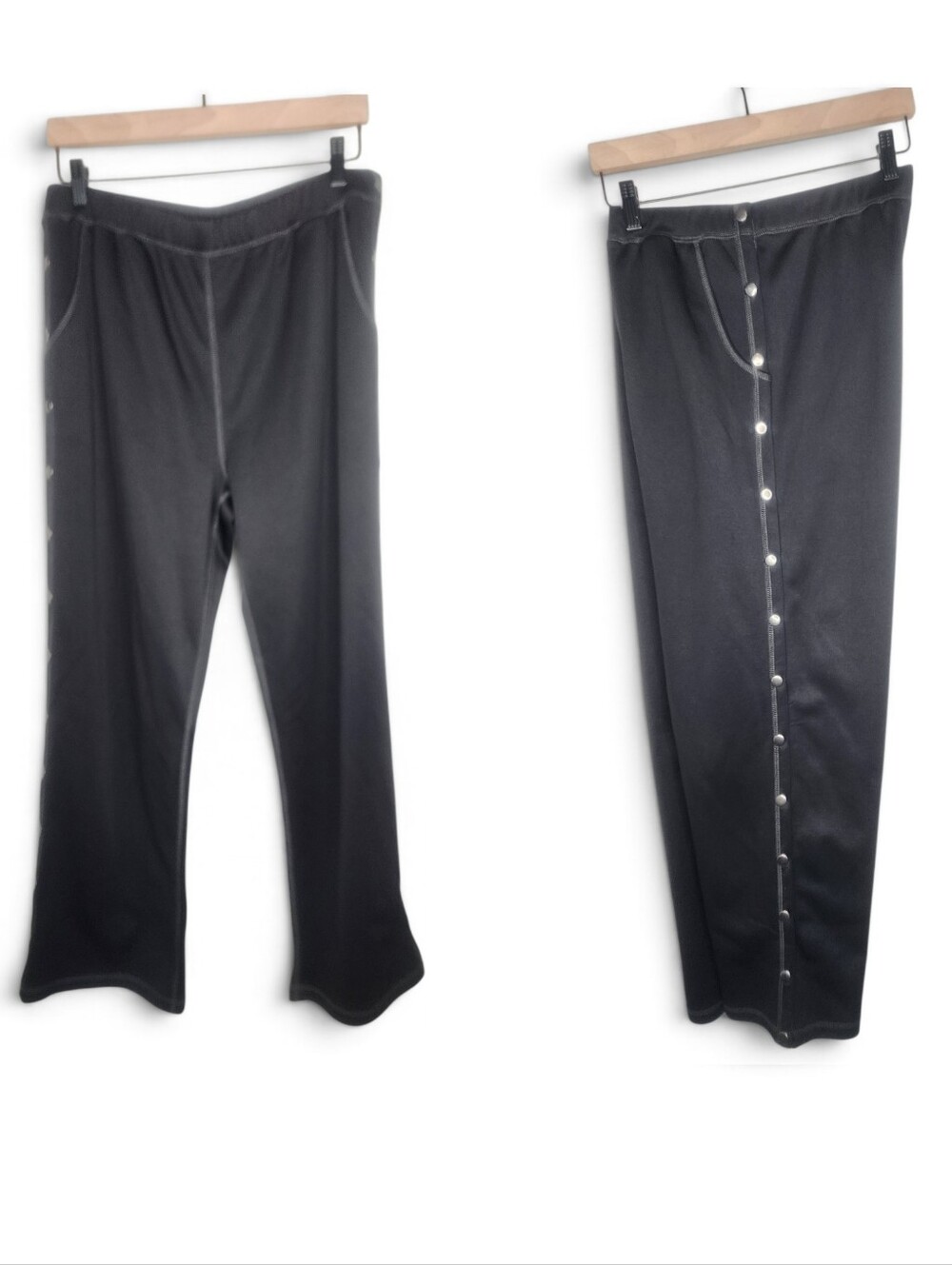 Renova Tear Away Athleisure Post Surgery Retro Y2K Track Pants in Black Size L